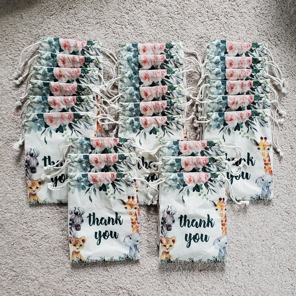 Jungle/safari animals gift bags